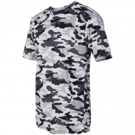 Badger Sport 4181 Camo Short Sleeve T-Shirt - White