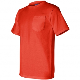 Bayside 3015 Union-Made Short Sleeve T-Shirt with a Pocket - Orange