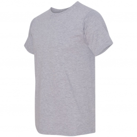 Bayside 5010 USA Made Ringspun 50/50 Heather Unisex T-Shirt - Heather Grey