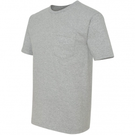 Bayside 5070 USA-Made Short Sleeve T-Shirt With a Pocket - Dark Ash