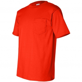 Bayside 7100 USA-Made Short Sleeve T-Shirt with a Pocket - Orange