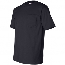 Bayside 7100 USA-Made Short Sleeve T-Shirt with a Pocket - Navy