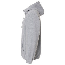 Burnside 3600 Polar Fleece Quarter-Zip Scuba Hooded Pullover - Heather Grey
