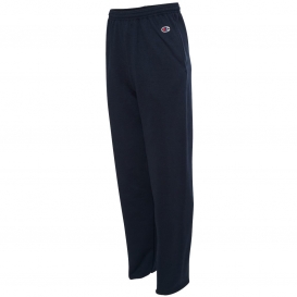 Champion P800 Double Dry Eco Open Bottom Sweatpants with Pockets - Navy