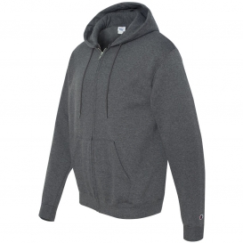 Champion S800 Double Dry Eco Full-Zip Hooded Sweatshirt - Charcoal Heather
