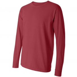 Comfort Colors 6014 Garment-Dyed Heavyweight Long Sleeve T-Shirt - Crimson