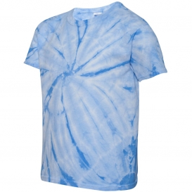 Dyenomite 20BCY Youth Cyclone Vat-Dyed Pinwheel Short Sleeve T-Shirt - Columbia