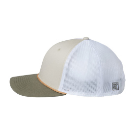 The Game GB452R Everyday Rope Trucker Cap - Light Olive/White