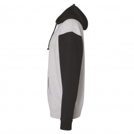 Independent Trading Co. IND4000 Hooded Sweatshirt - Grey Heather/Black