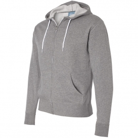 Independent Trading Co. AFX90UNZ Unisex Lightweight Full-Zip Hooded Sweatshirt - Gunmetal Heather