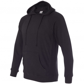 Independent Trading Co. PRM33SBP Unisex Special Blend Raglan Hooded Sweatshirt - Black