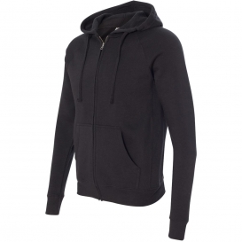 Independent Trading Co. PRM33SBZ Unisex Special Blend Raglan Full-Zip Hooded Sweatshirt - Black