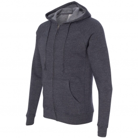 Independent Trading Co. PRM33SBZ Unisex Special Blend Raglan Full-Zip Hooded Sweatshirt - Midnight Navy