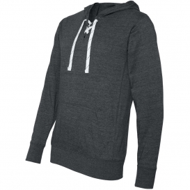 J. America 8231 Jersey Sport Lace Hooded Pullover - Charcoal Heather