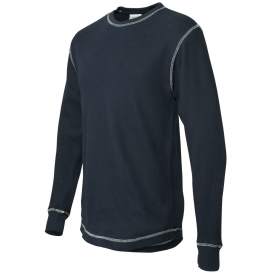 J. America 8238 Vintage Thermal Long Sleeve T-Shirt - Vintage Navy/Vintage White