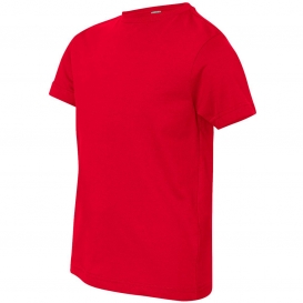 LAT 6101 Youth Fine Jersey T-Shirt - Red