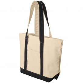 Liberty Bags 8871 Large Boater Tote - Natural/Black