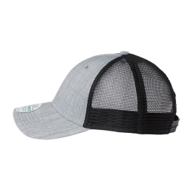 Legacy LPS Lo-Pro Snapback Trucker Cap - Heather Grey/Black