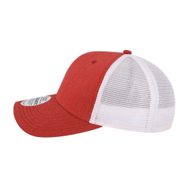 Legacy MPS Mid-Pro Snapback Trucker Cap - Melange Scarlet/White