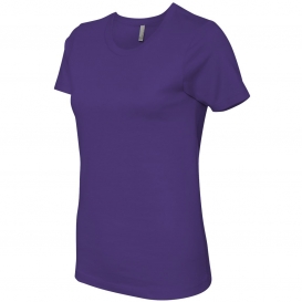 Next Level 3900 Women\'s Cotton Short Sleeve Boyfriend Crew - Purple Rush