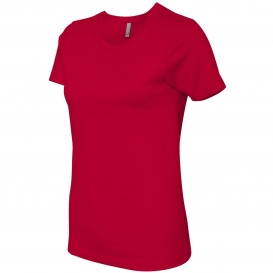 Next Level 3900 Women\'s Cotton Short Sleeve Boyfriend Crew - Red