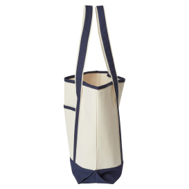 OAD OAD103 Promotional Heavyweight Large Beach Tote - Natural/Navy