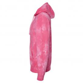 Independent Trading Co. PRM4500TD Midweight Tie-Dye Hooded Sweatshirt - Tie Dye Pink