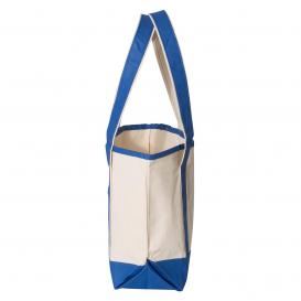 Q-Tees Q125800 20L Small Deluxe Tote - Natural/Royal