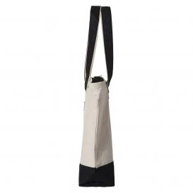 Q-Tees Q1300 19L Zippered Tote - Natural/Black