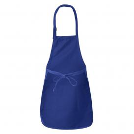 Q-Tees Q4350 Full-Length Apron with Pockets - Royal