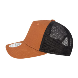Legacy ROADIE Five-Panel Trucker Cap - Copper Slub/Black