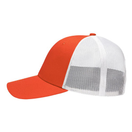 Sportsman SP1450 Traditional Lo-Pro Mesh Back Trucker Fit Cap - Chino Orange/White