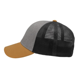 Sportsman SP1450 Traditional Lo-Pro Mesh Back Trucker Fit Cap - Heather Grey/Charcoal/Vegas Gold