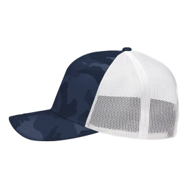 Sportsman SP1450 Traditional Lo-Pro Mesh Back Trucker Fit Cap - Navy Camo/White
