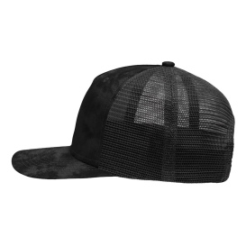 Sportsman SP1550 Modern Five Panel Trucker Fit Cap - Old Wash Black/Black