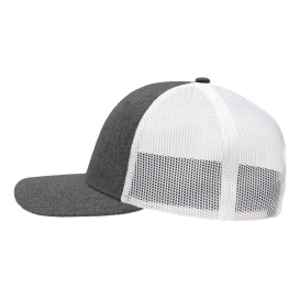 Sportsman SP1650 Modern Six-Panel Trucker Fit Cap - Heather Black/White