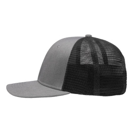 Sportsman SP1650 Modern Six-Panel Trucker Fit Cap - Heather Grey/Black