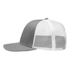Sportsman SP1650 Modern Six-Panel Trucker Fit Cap - Heather Grey/White