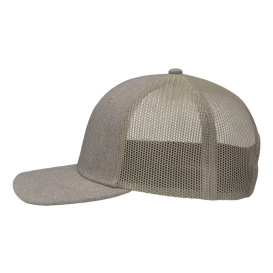 Sportsman SP1650 Modern Six-Panel Trucker Fit Cap - Heather Khaki/Khaki