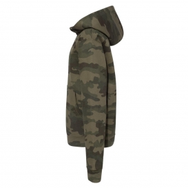 Independent Trading Co. SS4001Y Youth Midweight Hooded Sweatshirt - Forest Camo