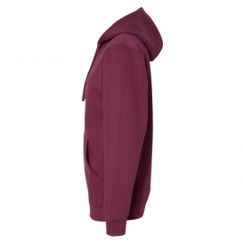 Independent Trading Co. SS4500Z Midweight Full-Zip Hooded Sweatshirt - Maroon