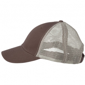 Sportsman AH80 Bio-Washed Trucker Cap - Brown/Khaki