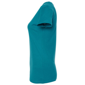 Tultex 213 Women\'s Slim Fit Fine Jersey T-Shirt - Teal