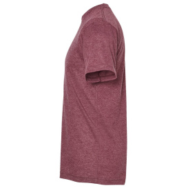 Tultex 241 Unisex Poly-Rich T-Shirt - Heather Burgundy