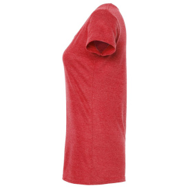 Tultex 243 Women\'s Poly-Rich Scoop Neck T-Shirt - Heather Red
