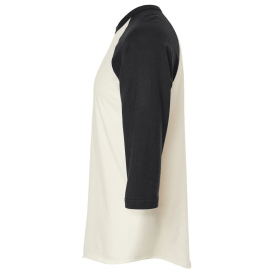 Tultex 245 Unisex Fine Jersey Raglan T-Shirt - Vintage White/Black