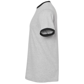 Tultex 246 Unisex Fine Jersey Ringer T-Shirt - Heather Grey/Black