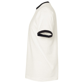 Tultex 246 Unisex Fine Jersey Ringer T-Shirt - Vintage White/Black