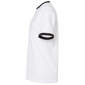 Tultex 246 Unisex Fine Jersey Ringer T-Shirt - White/Black