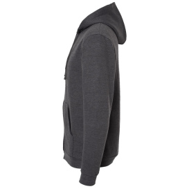 Tultex 331 Unisex Full-Zip Hooded Sweatshirt - Heather Charcoal
